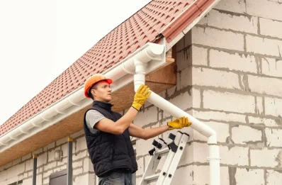 Pose et remplacement de gouttières à Laas